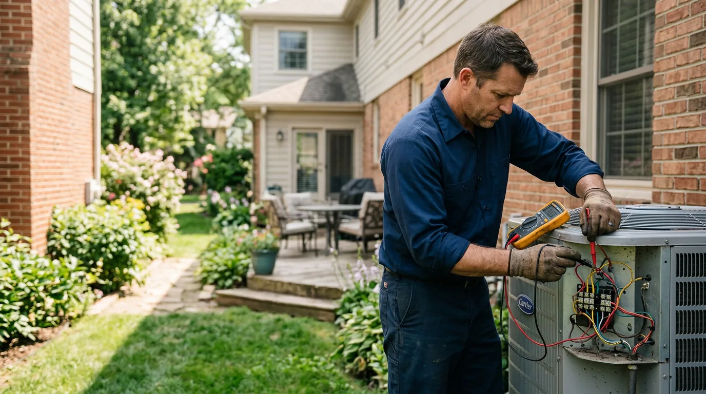 HVAC technician working near Roseville, MI